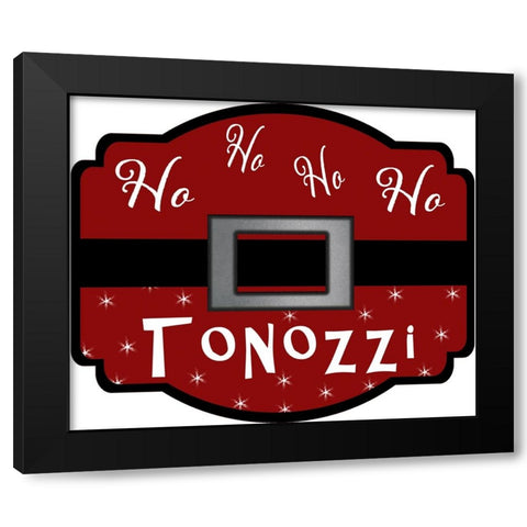 Personalized Christmas Sign V20 V2 Black Modern Wood Framed Art Print by LightBoxJournal