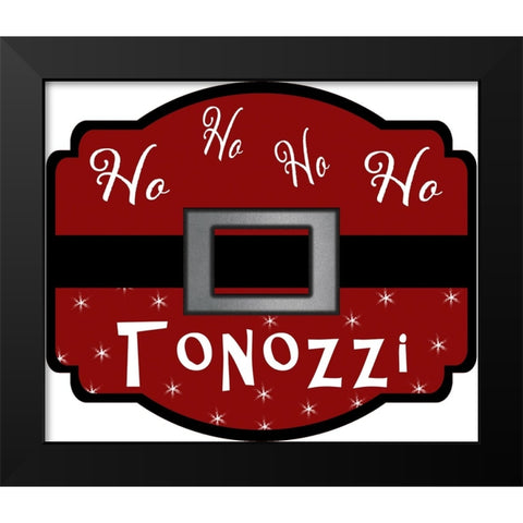 Personalized Christmas Sign V20 V2 Black Modern Wood Framed Art Print by LightBoxJournal