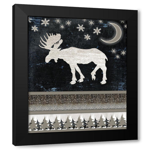 Good Night Moose V1 1 (1) Black Modern Wood Framed Art Print by LightBoxJournal