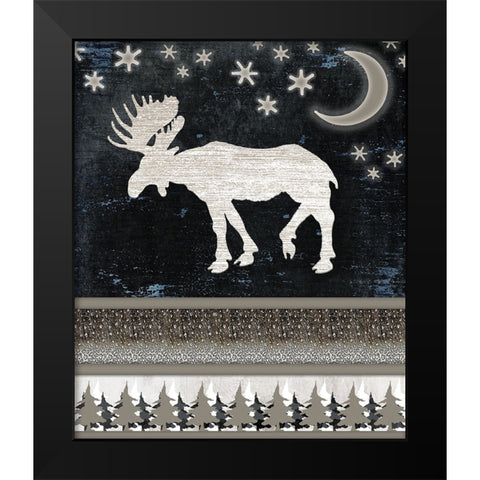 Good Night Moose V1 1 (1) Black Modern Wood Framed Art Print by LightBoxJournal