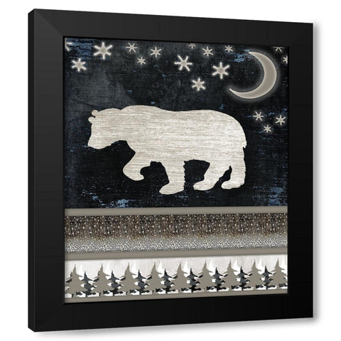 Good Night Moose V1 2 Black Modern Wood Framed Art Print by LightBoxJournal