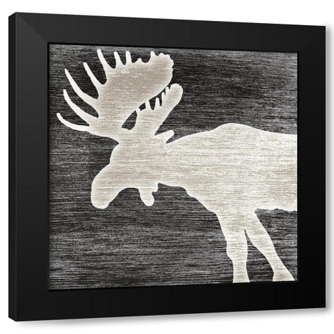 Good Night Moose V1 3 Black Modern Wood Framed Art Print by LightBoxJournal