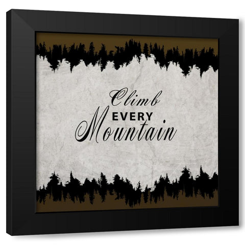 Rustic Lodge Collection Sign V3 Black Modern Wood Framed Art Print by LightBoxJournal