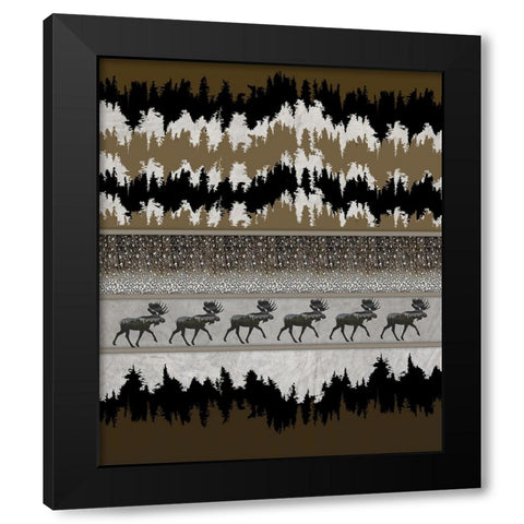 Rustic Lodge Collection V1 2 Black Modern Wood Framed Art Print by LightBoxJournal