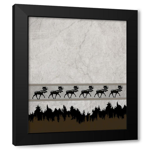 Rustic Lodge Collection V1 3 Black Modern Wood Framed Art Print by LightBoxJournal