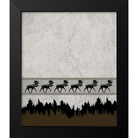 Rustic Lodge Collection V1 3 Black Modern Wood Framed Art Print by LightBoxJournal