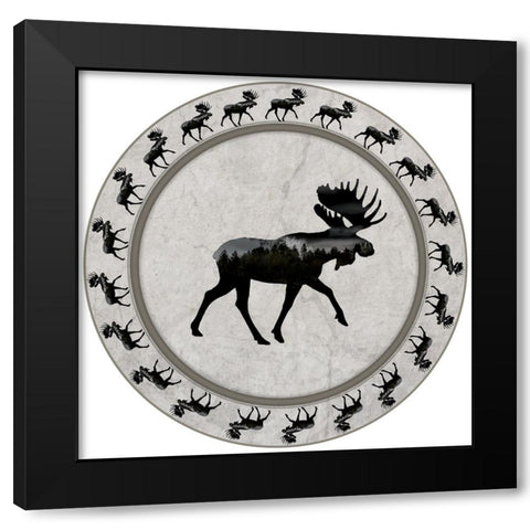 Rustic Lodge Collection V1 5 Black Modern Wood Framed Art Print with Double Matting by LightBoxJournal