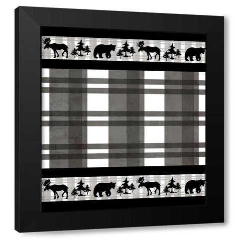 Lodge Surface Pattern_V1 3 Black Modern Wood Framed Art Print with Double Matting by LightBoxJournal