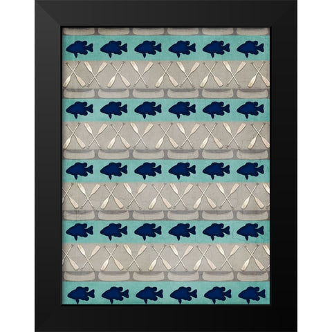 Lodge Surface Pattern_V1 6 Black Modern Wood Framed Art Print by LightBoxJournal