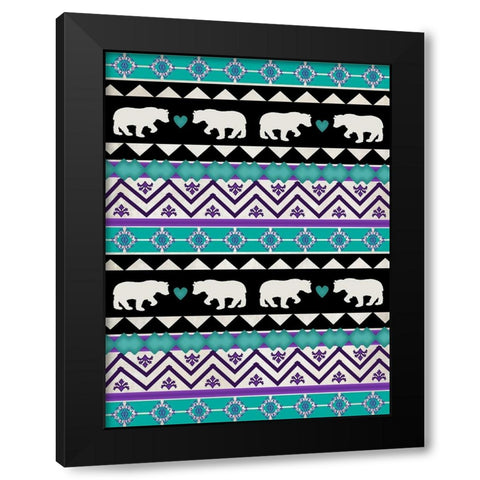 Lodge Surface Pattern_V1 9 Black Modern Wood Framed Art Print by LightBoxJournal