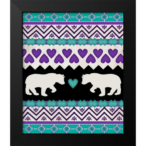 Lodge Surface Pattern_V1 10 Black Modern Wood Framed Art Print by LightBoxJournal