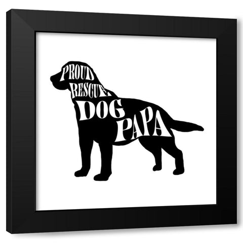Rescue Dog 3 Black Modern Wood Framed Art Print by LightBoxJournal