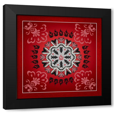 Bandanna C1 Black Modern Wood Framed Art Print with Double Matting by LightBoxJournal