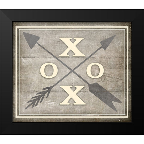 Vintage Farm Sign - XOXO 1 Black Modern Wood Framed Art Print by LightBoxJournal
