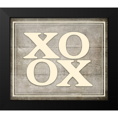 Vintage Farm Sign - XOXO 2 Black Modern Wood Framed Art Print by LightBoxJournal