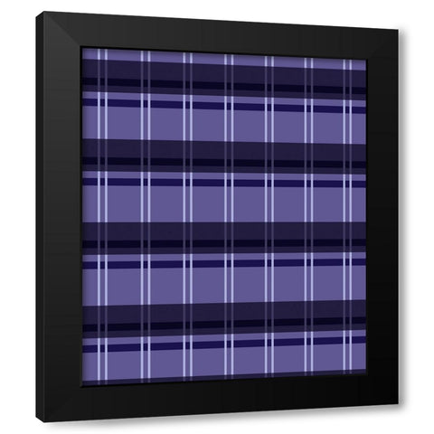Ultra Violet Plaid 01 Black Modern Wood Framed Art Print with Double Matting by LightBoxJournal