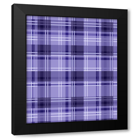 Ultra Violet Plaid 03 Black Modern Wood Framed Art Print with Double Matting by LightBoxJournal
