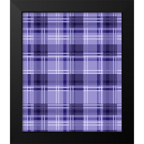 Ultra Violet Plaid 03 Black Modern Wood Framed Art Print by LightBoxJournal