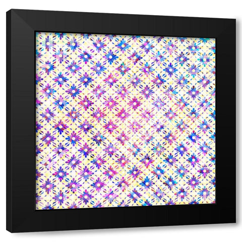 BoHo Girl Pattern 01 Black Modern Wood Framed Art Print with Double Matting by LightBoxJournal