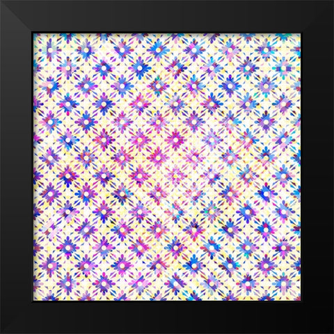 BoHo Girl Pattern 01 Black Modern Wood Framed Art Print by LightBoxJournal