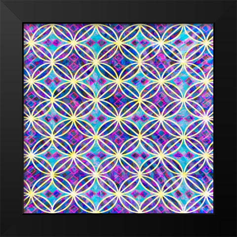 BoHo Girl Pattern 04 Black Modern Wood Framed Art Print by LightBoxJournal