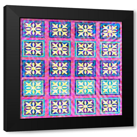 BoHo Girl Pattern 05 Black Modern Wood Framed Art Print with Double Matting by LightBoxJournal