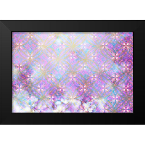 Cherry Blu Pattern 01 Black Modern Wood Framed Art Print by LightBoxJournal