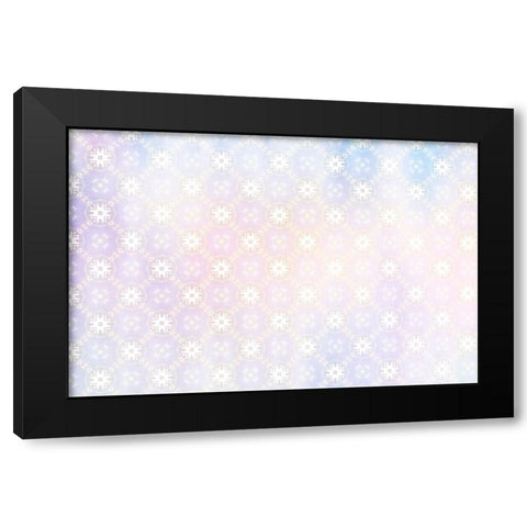 White Spring Blossoms Pattern 03 Black Modern Wood Framed Art Print with Double Matting by LightBoxJournal