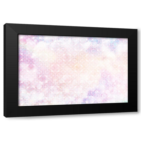 White Spring Blossoms Pattern 05 Black Modern Wood Framed Art Print by LightBoxJournal