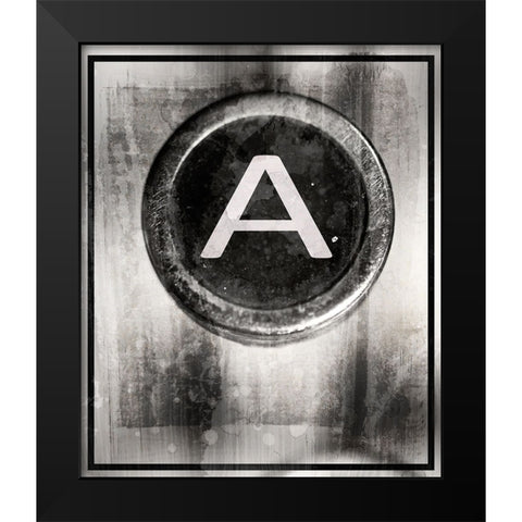 Farm Letter A captial Black Modern Wood Framed Art Print by LightBoxJournal
