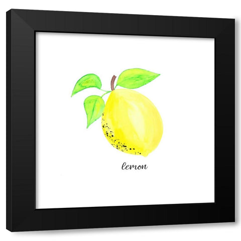 Easy Peasy Lemon Kitchen 1 Black Modern Wood Framed Art Print with Double Matting by LightBoxJournal