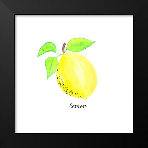 Easy Peasy Lemon Kitchen 1 Black Modern Wood Framed Art Print by LightBoxJournal