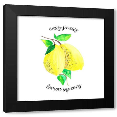 Easy Peasy Lemon Kitchen 2 Black Modern Wood Framed Art Print with Double Matting by LightBoxJournal