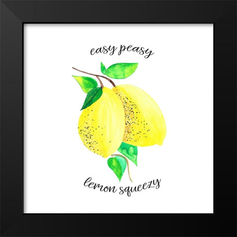 Easy Peasy Lemon Kitchen 2 Black Modern Wood Framed Art Print by LightBoxJournal