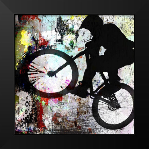 Extreme BMX 1 Black Modern Wood Framed Art Print by LightBoxJournal