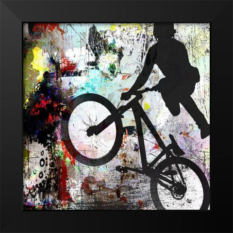 Extreme BMX 2 Black Modern Wood Framed Art Print by LightBoxJournal