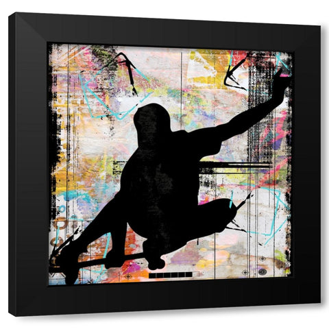 Extreme Skate Boarder 3 Black Modern Wood Framed Art Print with Double Matting by LightBoxJournal