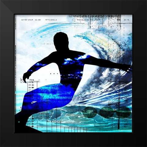 Extreme Surfer 4 Black Modern Wood Framed Art Print by LightBoxJournal