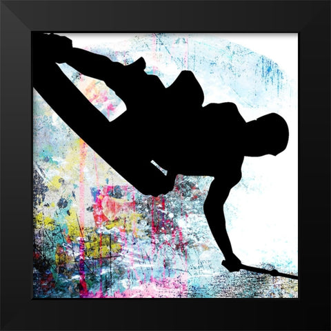 Extreme Wakeboard 4 Black Modern Wood Framed Art Print by LightBoxJournal