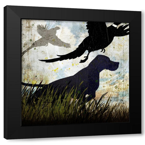Classic Pointer 01 Black Modern Wood Framed Art Print with Double Matting by LightBoxJournal