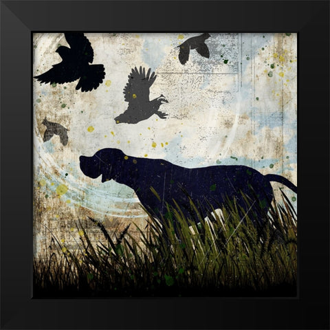 Classic Pointer 02 Black Modern Wood Framed Art Print by LightBoxJournal