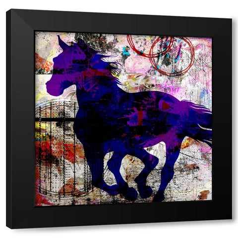 My Painted Pony 01 Black Modern Wood Framed Art Print with Double Matting by LightBoxJournal