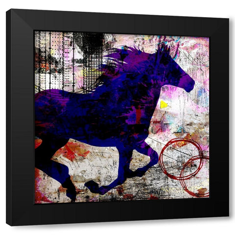 My Painted Pony 02 Black Modern Wood Framed Art Print with Double Matting by LightBoxJournal