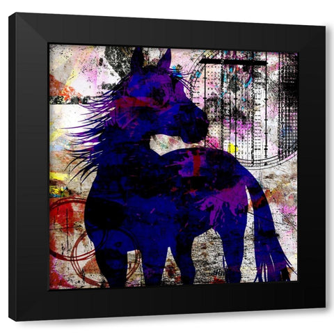 My Painted Pony 03 Black Modern Wood Framed Art Print with Double Matting by LightBoxJournal