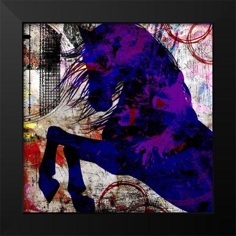 My Painted Pony 04 Black Modern Wood Framed Art Print by LightBoxJournal
