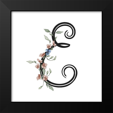 E Black Modern Wood Framed Art Print by LightBoxJournal