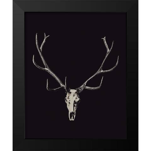 The Rustic Antler 01 Black Modern Wood Framed Art Print by LightBoxJournal
