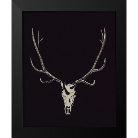 The Rustic Antler 02 Black Modern Wood Framed Art Print by LightBoxJournal