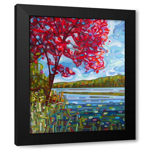 Lady in Red Black Modern Wood Framed Art Print by Budan, Mandy