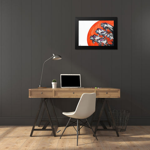 Out Of A Rising Sun Black Modern Wood Framed Art Print by Allante, Marc